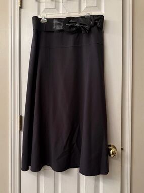 Zoe D. Women’s Gray Skirt With Black Belt Size 12
